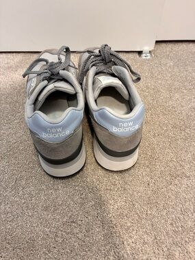 New Balance Light Gray Mesh & Suede Women's Sneakers